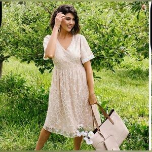 Polagram Lace Midi Dress